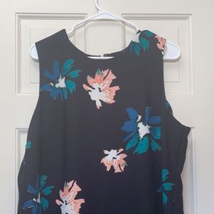 WhoWhatWear Sleeveless Dress Ebony Floating Floral